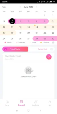 Period Tracker Luna, Period & Ovulation Calendar android App screenshot 2