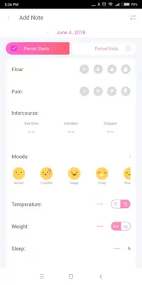 Period Tracker Luna, Period & Ovulation Calendar android App screenshot 3